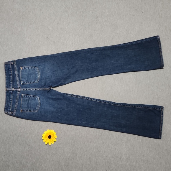 Vintage Denim - Vintage Y2K Bitten Mid Rise Bootcut Kick Flare Leg Blue Denim Jeans